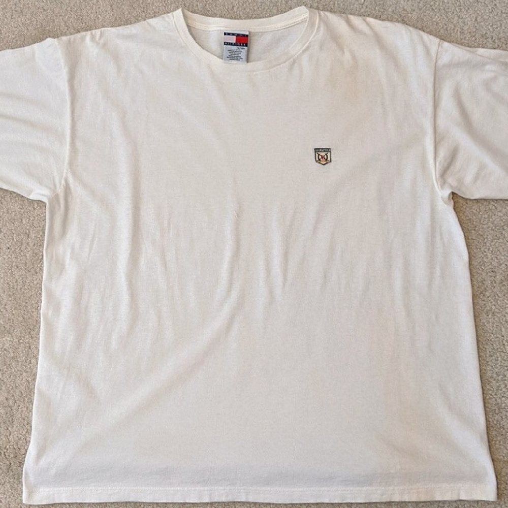 Tommy Hilfiger white t-shirt XL vintage 90s EUC VTG